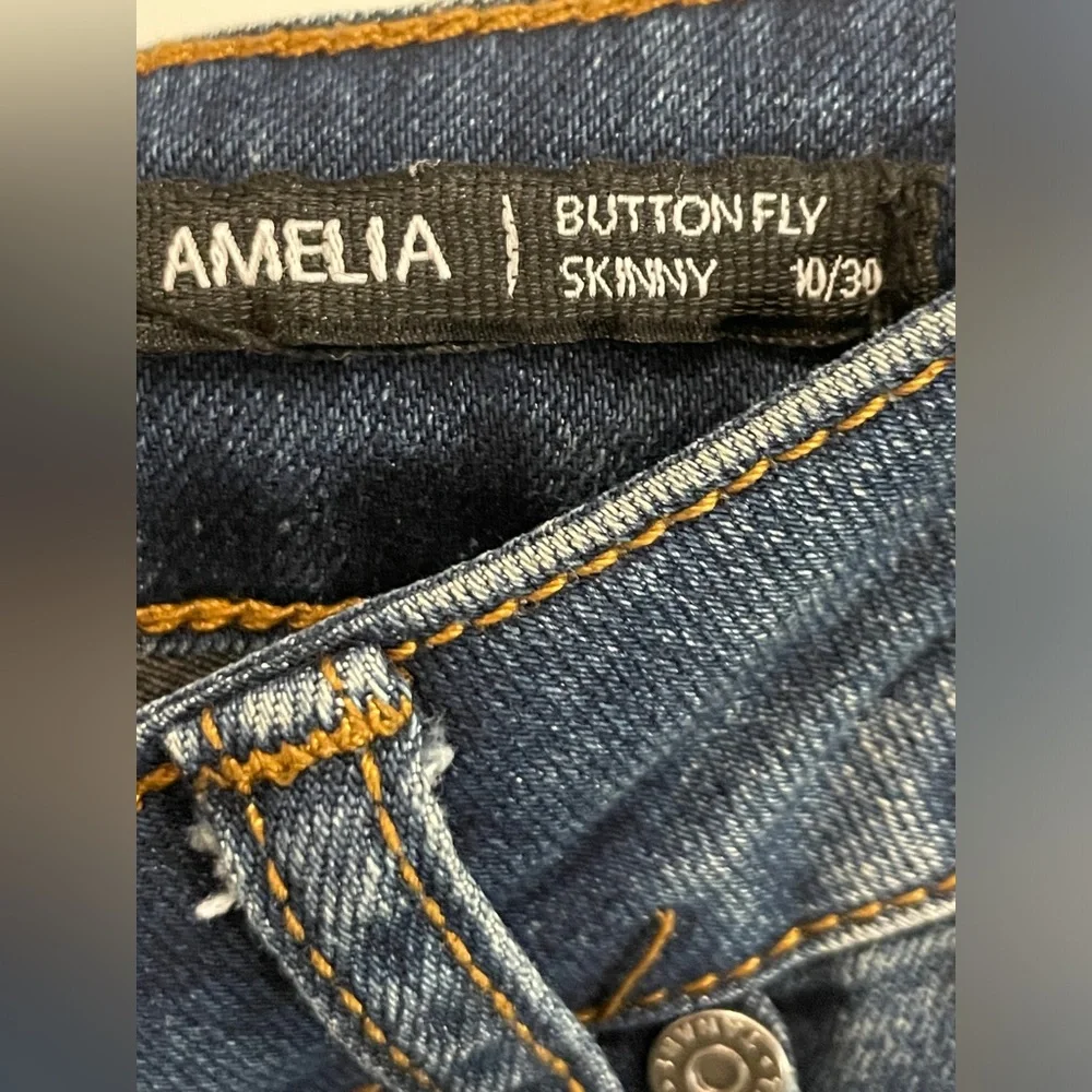 Tahari (Amelia) Button Fly Skinny Jeans Womens Size 10/30 Button Up 90s Y2K - Picture 4 of 15